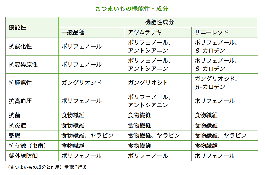 さつまいもの機能性・成分