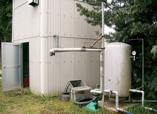 梨園での空間噴霧